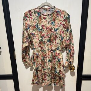 Zara Multicolor Floral Mini Dress